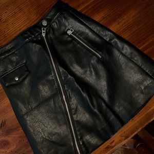 H&M - Faux Leather Skirt